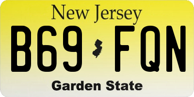 NJ license plate B69FQN