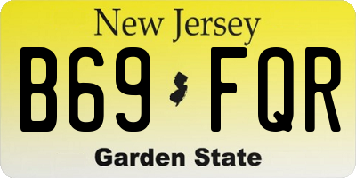 NJ license plate B69FQR