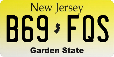 NJ license plate B69FQS