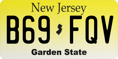 NJ license plate B69FQV
