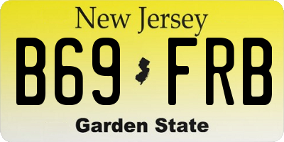 NJ license plate B69FRB
