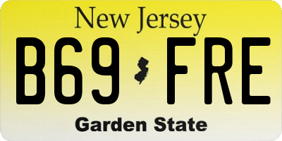 NJ license plate B69FRE