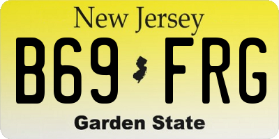NJ license plate B69FRG