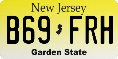 NJ license plate B69FRH