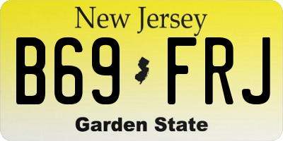 NJ license plate B69FRJ