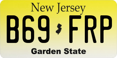 NJ license plate B69FRP
