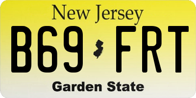 NJ license plate B69FRT