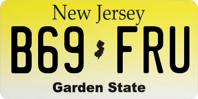 NJ license plate B69FRU