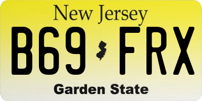 NJ license plate B69FRX