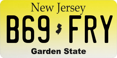 NJ license plate B69FRY