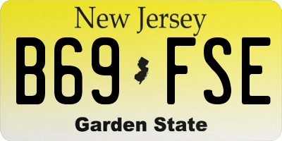 NJ license plate B69FSE
