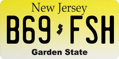 NJ license plate B69FSH