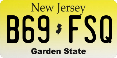 NJ license plate B69FSQ