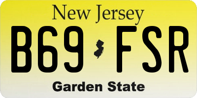 NJ license plate B69FSR