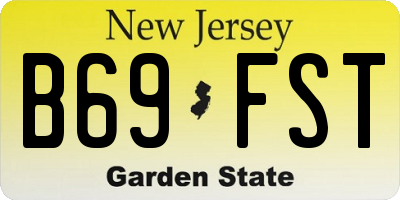 NJ license plate B69FST
