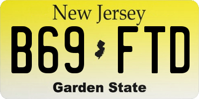 NJ license plate B69FTD
