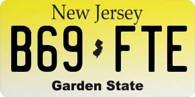 NJ license plate B69FTE