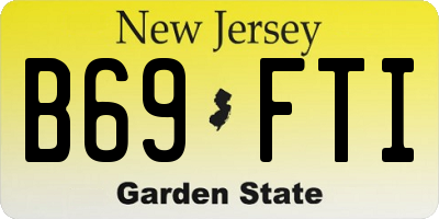 NJ license plate B69FTI