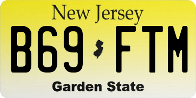 NJ license plate B69FTM