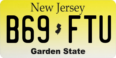 NJ license plate B69FTU