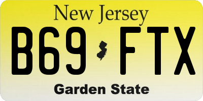 NJ license plate B69FTX