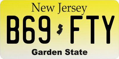 NJ license plate B69FTY