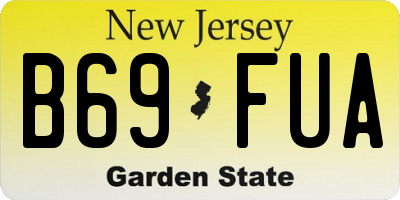 NJ license plate B69FUA