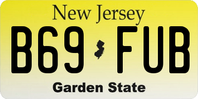 NJ license plate B69FUB