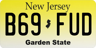 NJ license plate B69FUD