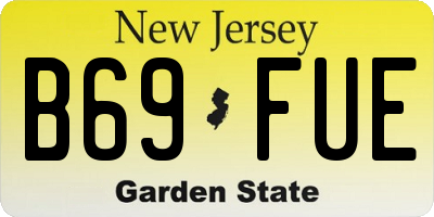 NJ license plate B69FUE