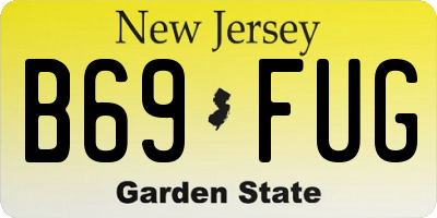 NJ license plate B69FUG