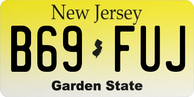 NJ license plate B69FUJ