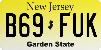 NJ license plate B69FUK