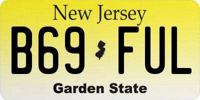 NJ license plate B69FUL