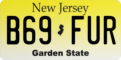 NJ license plate B69FUR