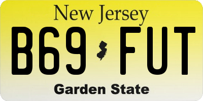 NJ license plate B69FUT