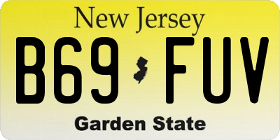 NJ license plate B69FUV
