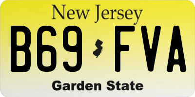 NJ license plate B69FVA