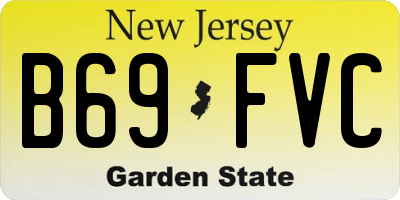NJ license plate B69FVC