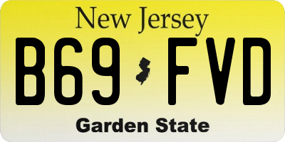 NJ license plate B69FVD