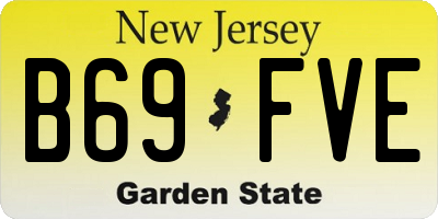 NJ license plate B69FVE