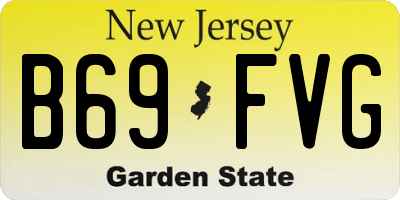 NJ license plate B69FVG