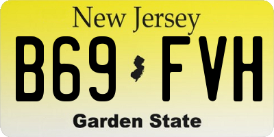 NJ license plate B69FVH