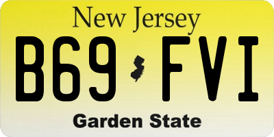 NJ license plate B69FVI