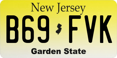 NJ license plate B69FVK