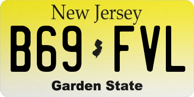NJ license plate B69FVL