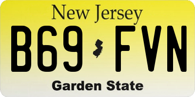NJ license plate B69FVN