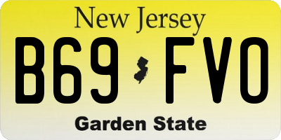 NJ license plate B69FVO