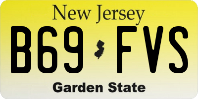 NJ license plate B69FVS