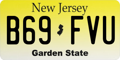 NJ license plate B69FVU